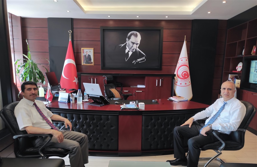 Mersin Defterdarı Sn. Mustafa YUMUŞAK'tan Bölge Müdürümüze İadei Ziyaret
